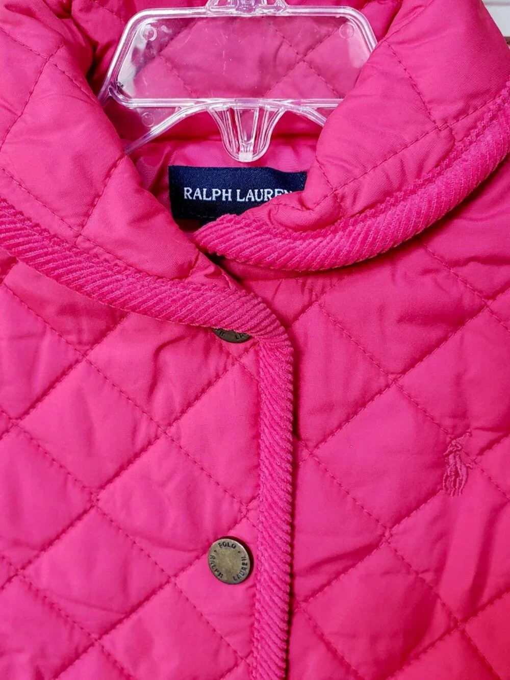 POLO Ralph Lauren girl quilted jacket coat 6 Pink